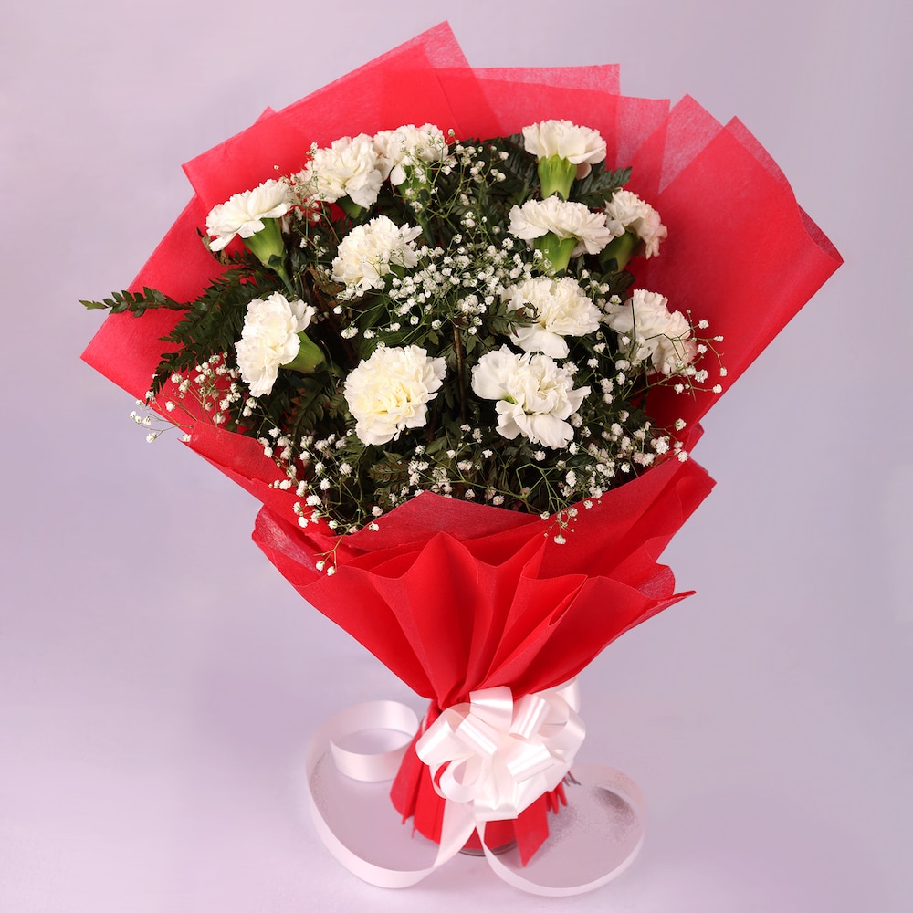 Lovely White Carnation | Cake2homes