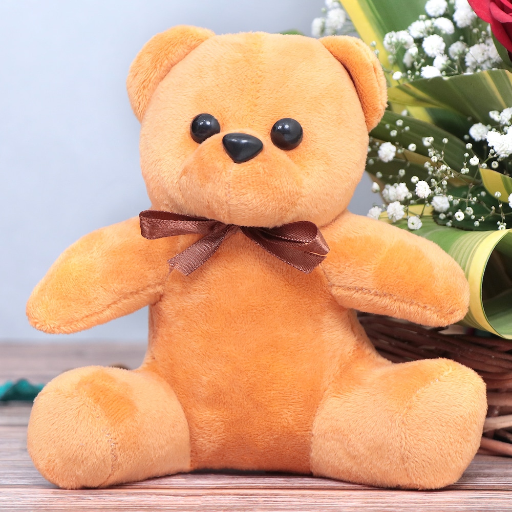 Red Roses Arrangement With Teddy | Cake2homes