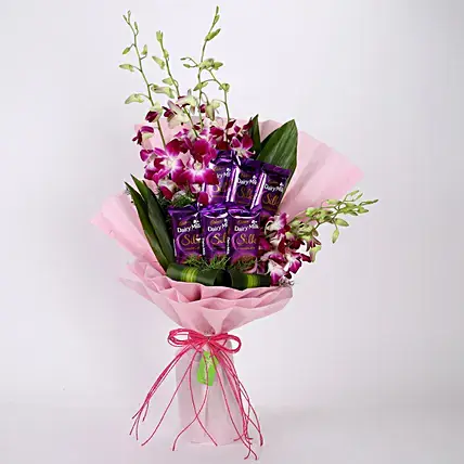 Bunch Of Orchids & Chocolates