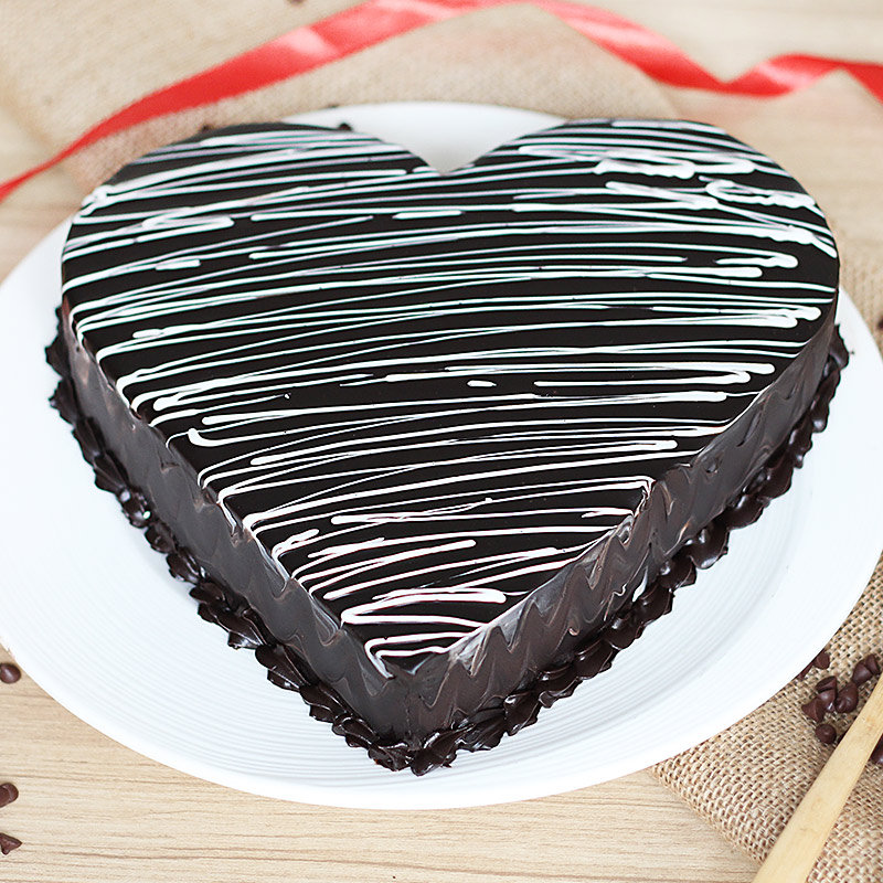 Heart Shaped Chocolate Cake