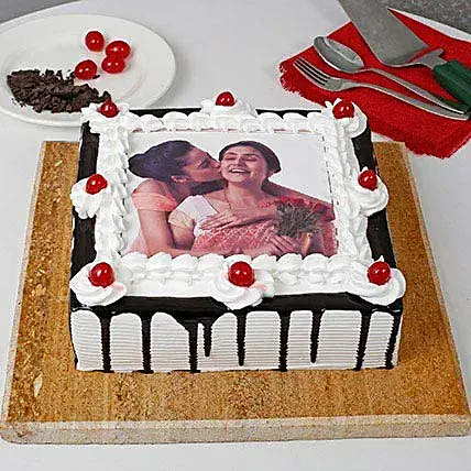 Black Forest Photo Cake for Mothers Day