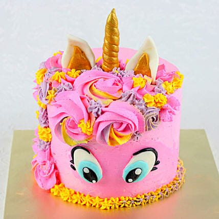 Pink Unicorn Chocolate Cake