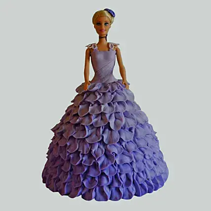Dazzling Blue Barbie Cake