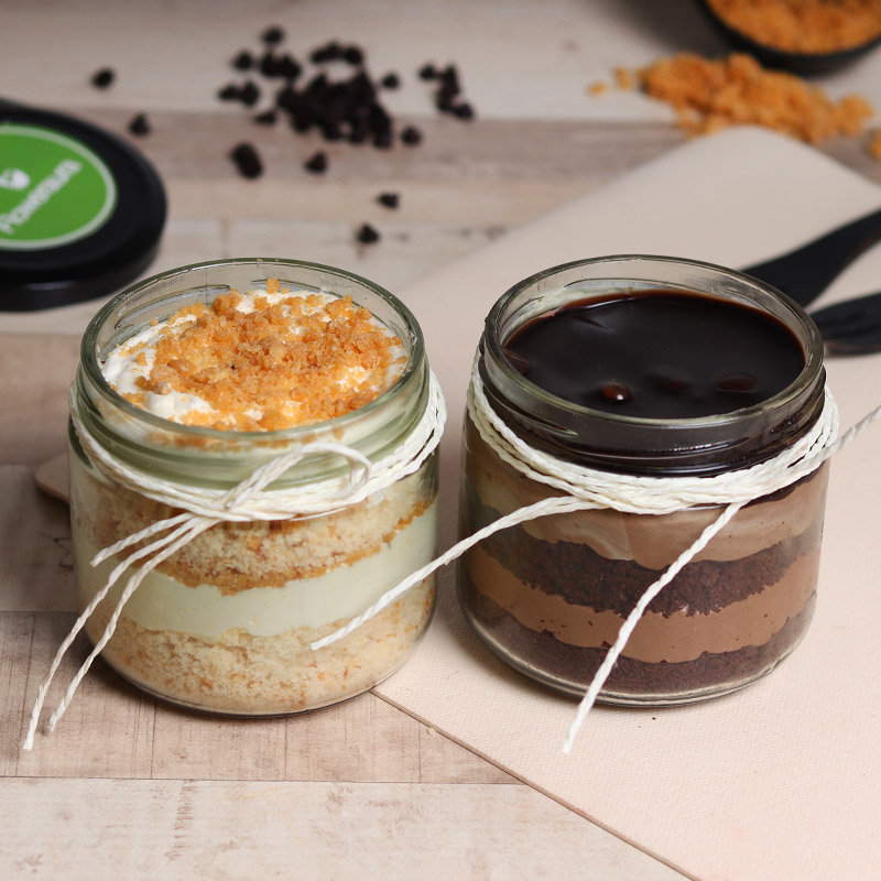 Butterscotch N Mousse Jar Cake