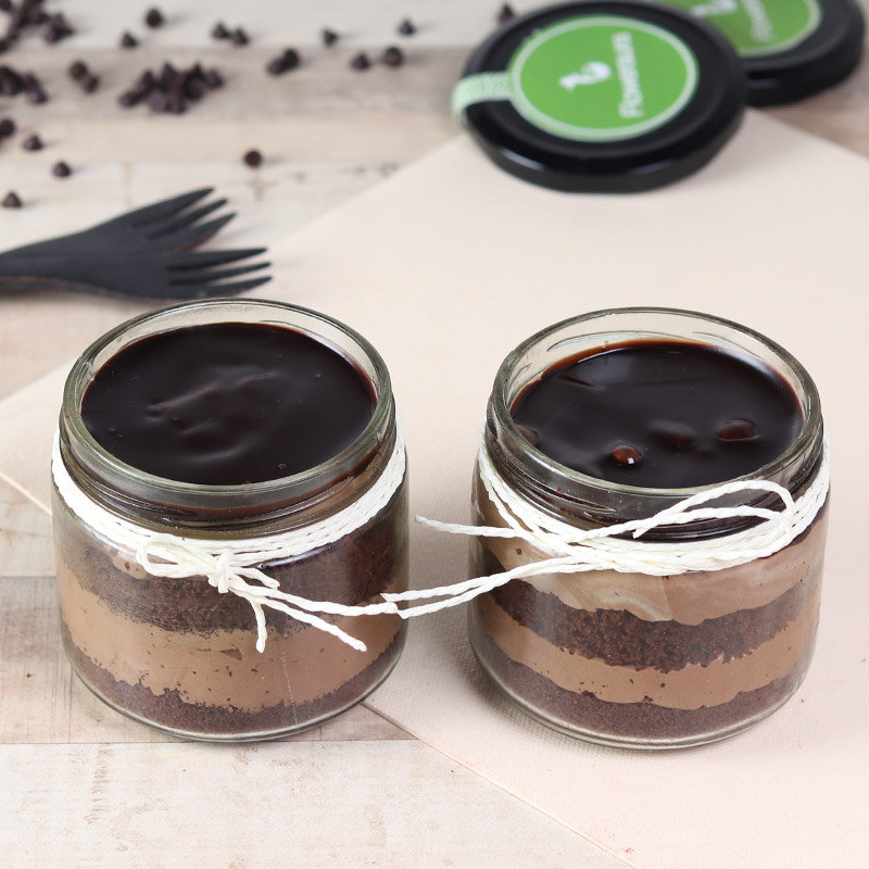 Choco Mousse Jar Cakes