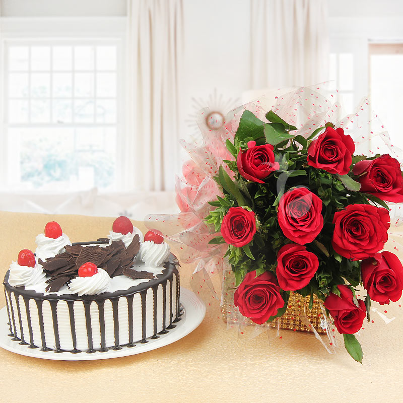 Blackforest Rose Cake Combo