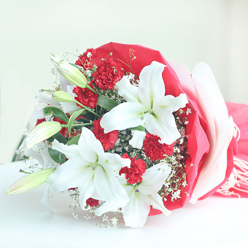 Lilies N Carnation Bunch