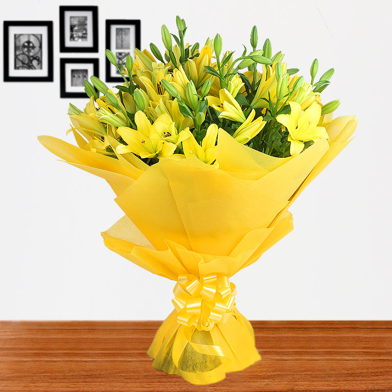 Yellow Lilies Bunch
