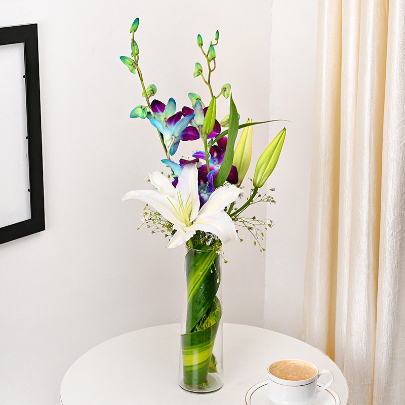 Orchids And Lily Bouquet