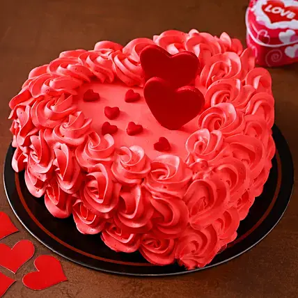 Happy Valentine's Day Red Heart Cake Happy Valentine's Day Red Heart Cake