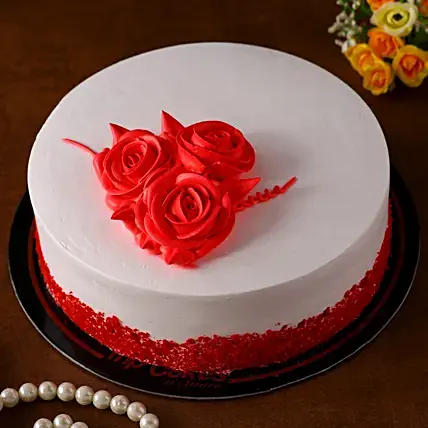 Valentine Special Rosy Red Velvet Cake