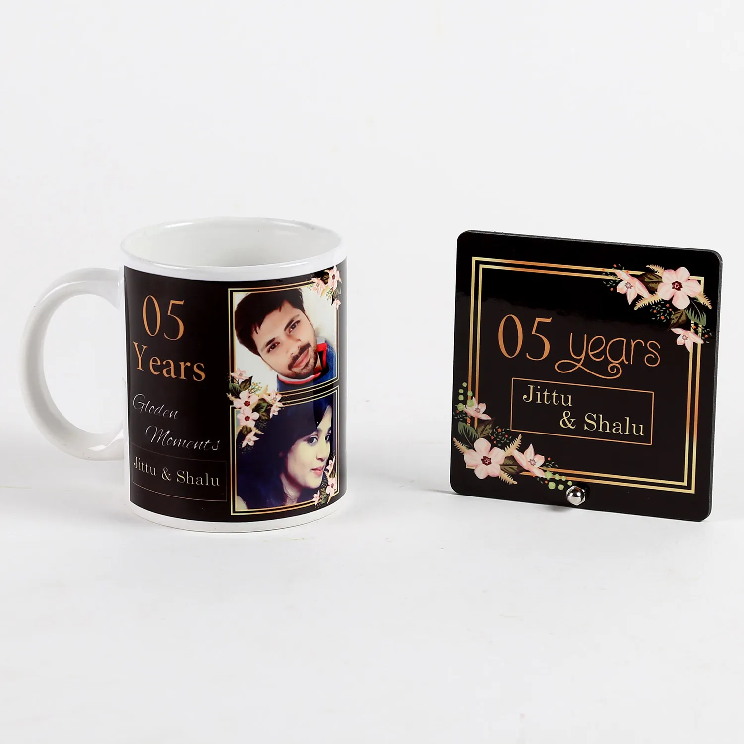 Personalised Mug & Table Top Anniversary Gift Set Personalised Mug & Table Top Anniversary Gift Set