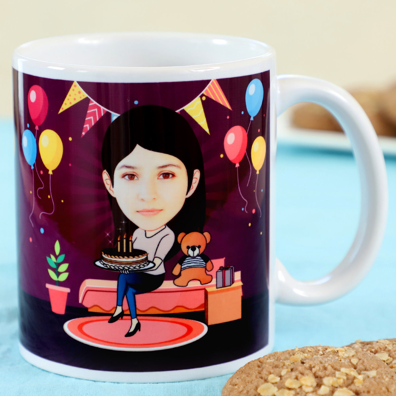 Personalised Birthday Caricature Mug Personalised Birthday Caricature Mug
