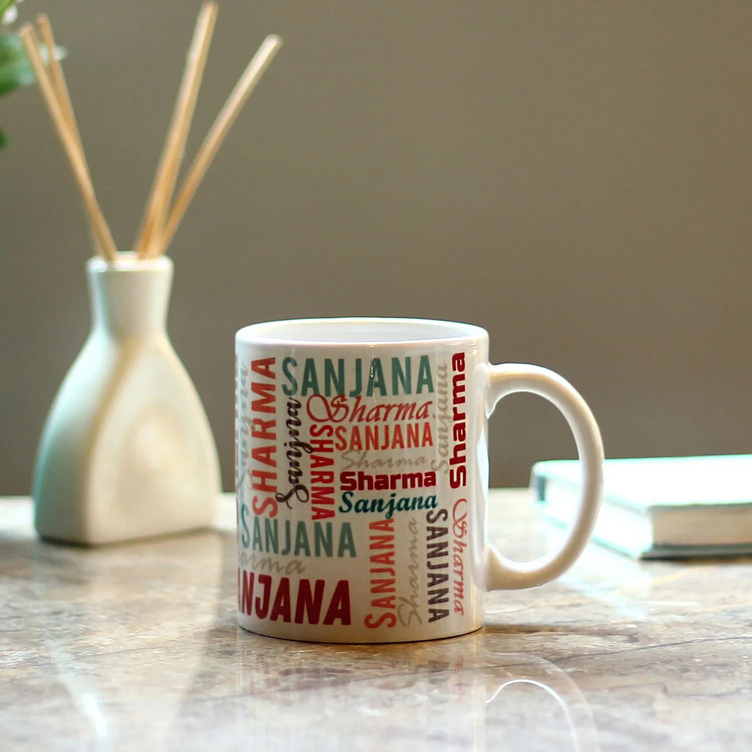 Personalised Multicoloured Name Mug