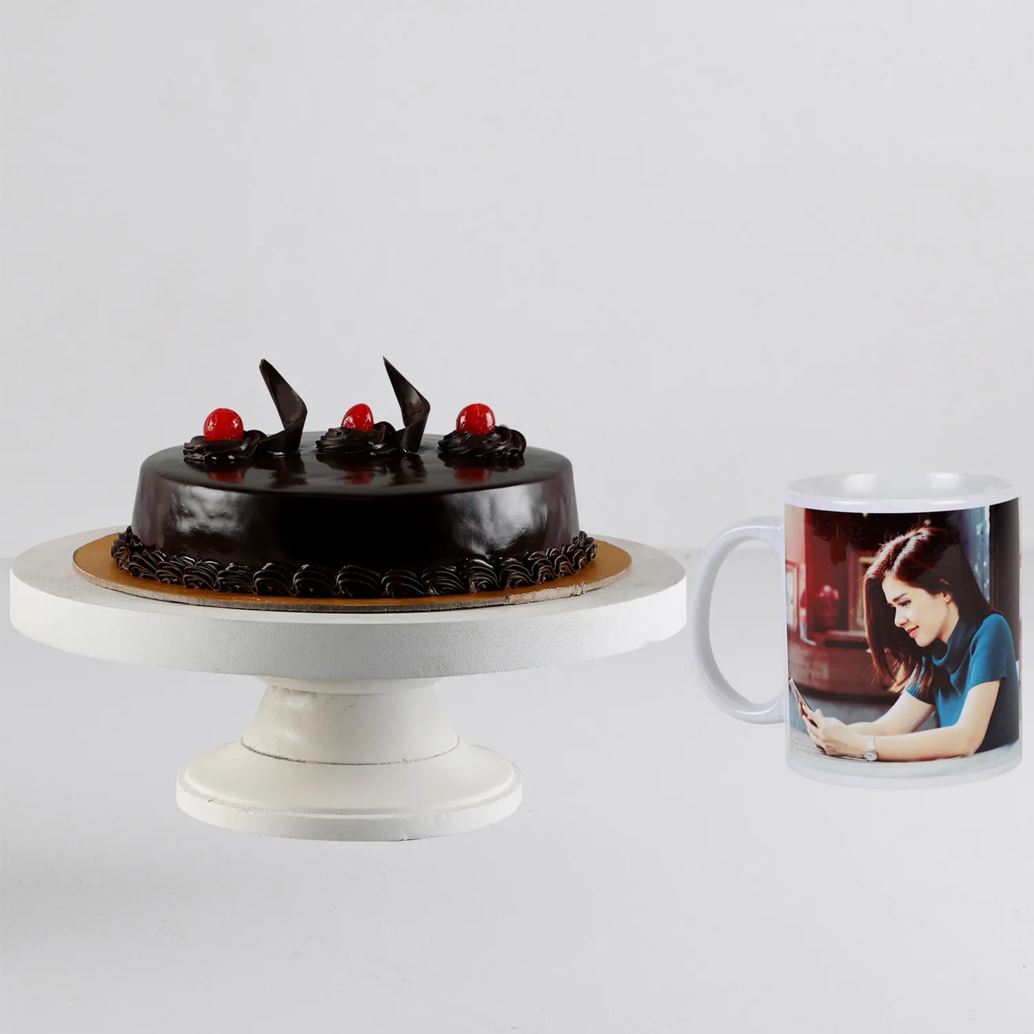 Truffle Cake n Personalised White Mug Truffle Cake n Personalised White Mug
