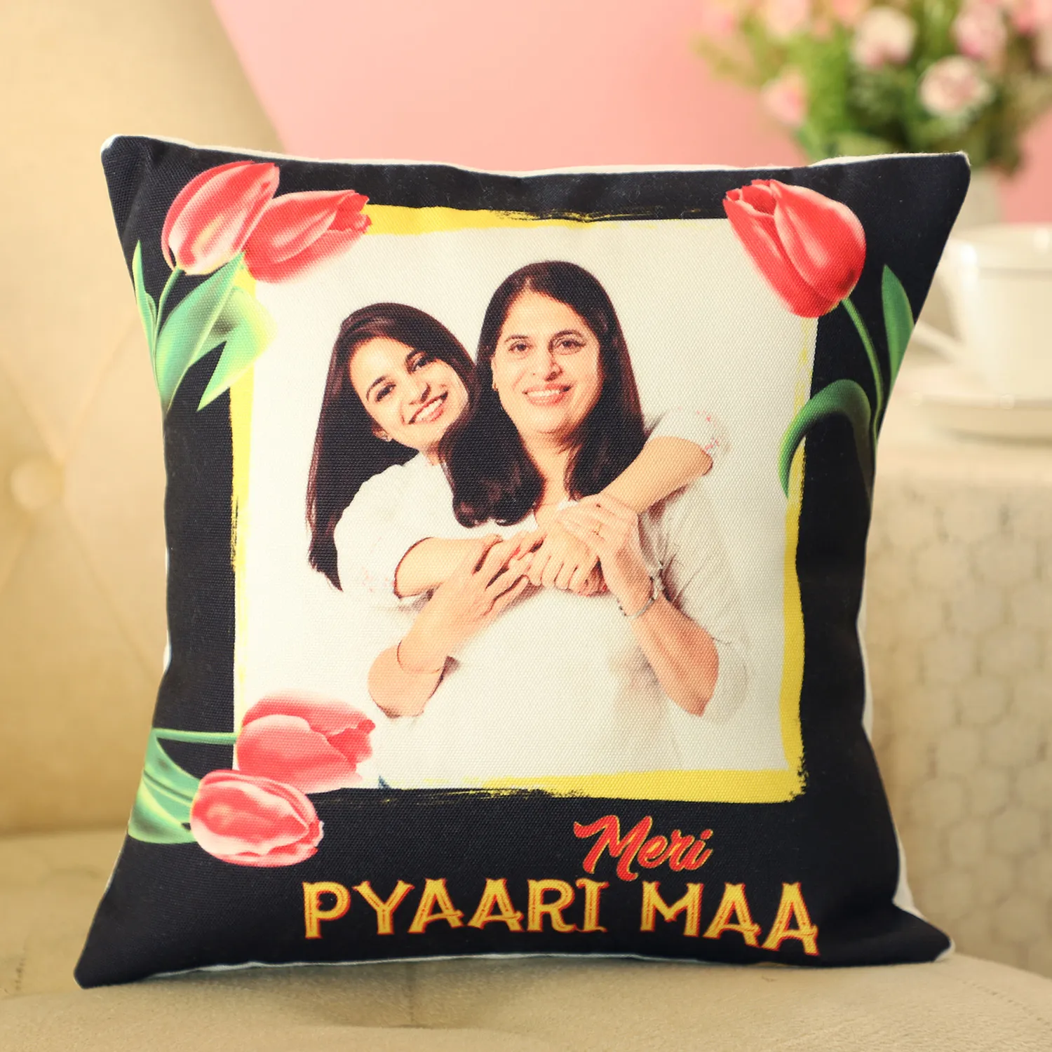 Personalised Lovely Mom Daughter Cushion