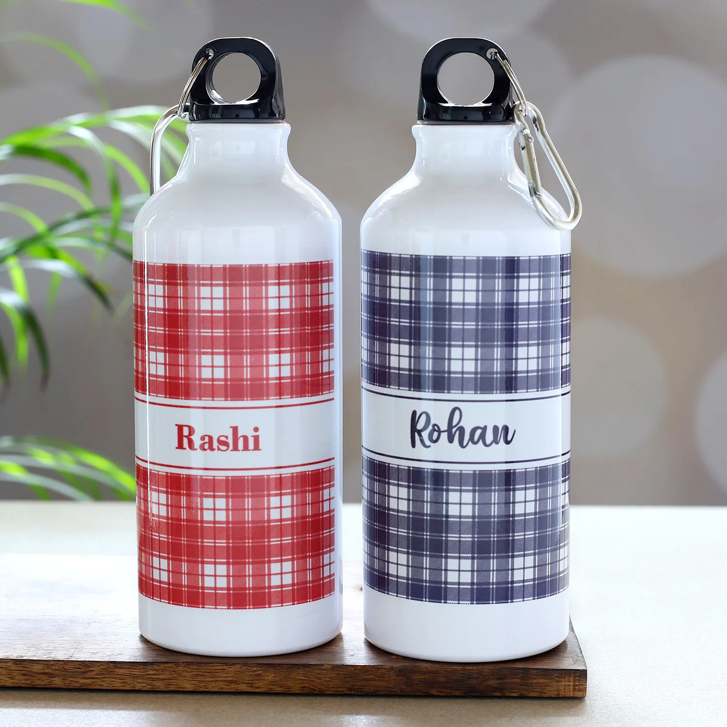 Set Of 2 White Personalised Water Bottles Hand Delivery Set Of 2 White Personalised Water Bottles Hand Delivery