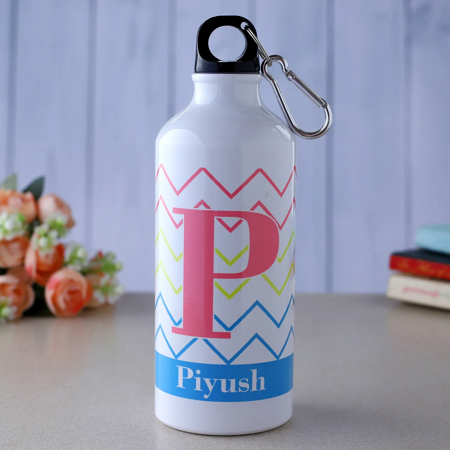 Personalised Zig Zag Water Bottle Hand Delivery