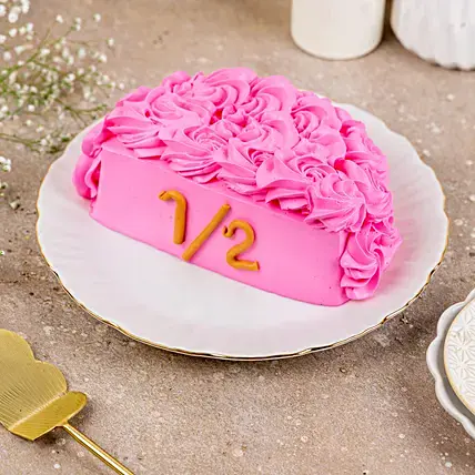 Dreamy Pink Chocolate Half Cake