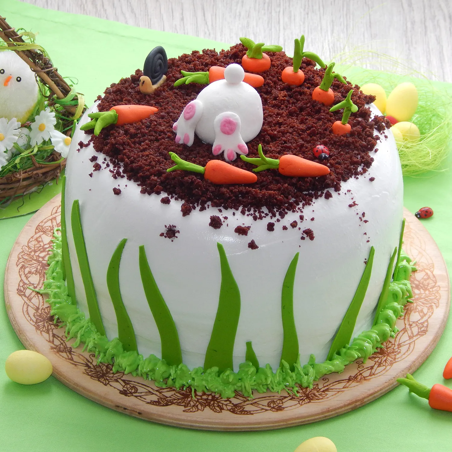 Rabbit & Carrots Designer Cake