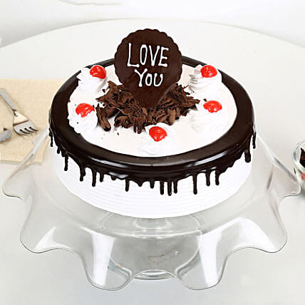 Love You Valentine Black Forest Cake Love You Valentine Black Forest Cake