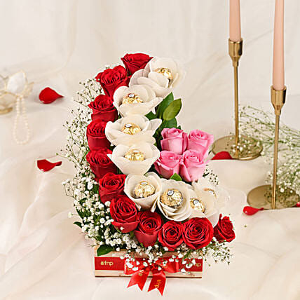 Enchanting Roses & Chocolates Arrangement