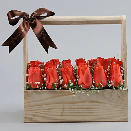 Premium Orange Roses Arrangement