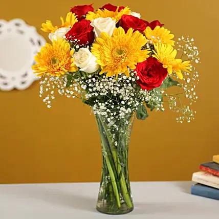 Scintillating Floral Mix Vase