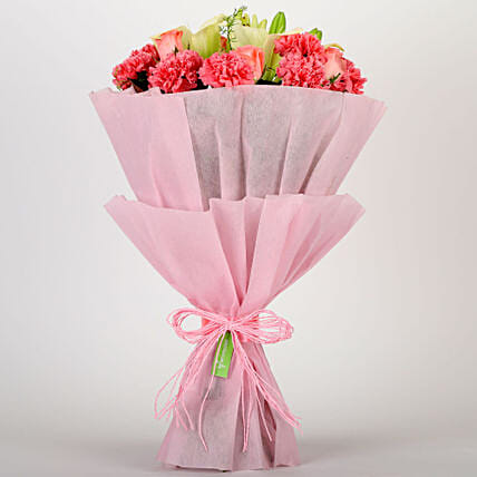 Beautiful Pink Carnations Bouquet