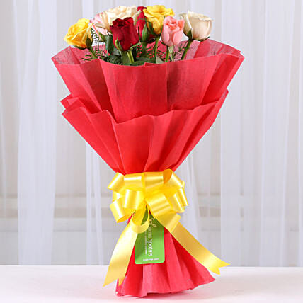 Special 8 Mixed Roses Bouquet