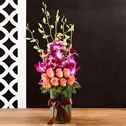 Roses & Orchids Vase