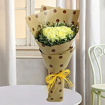 Yellow Carnations Bouquet