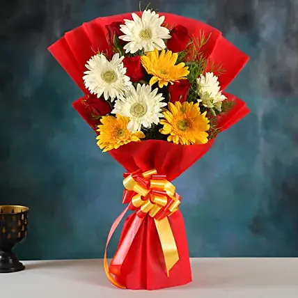 Mixed Elegance Gerberas Bouquet Mixed Elegance Gerberas Bouquet