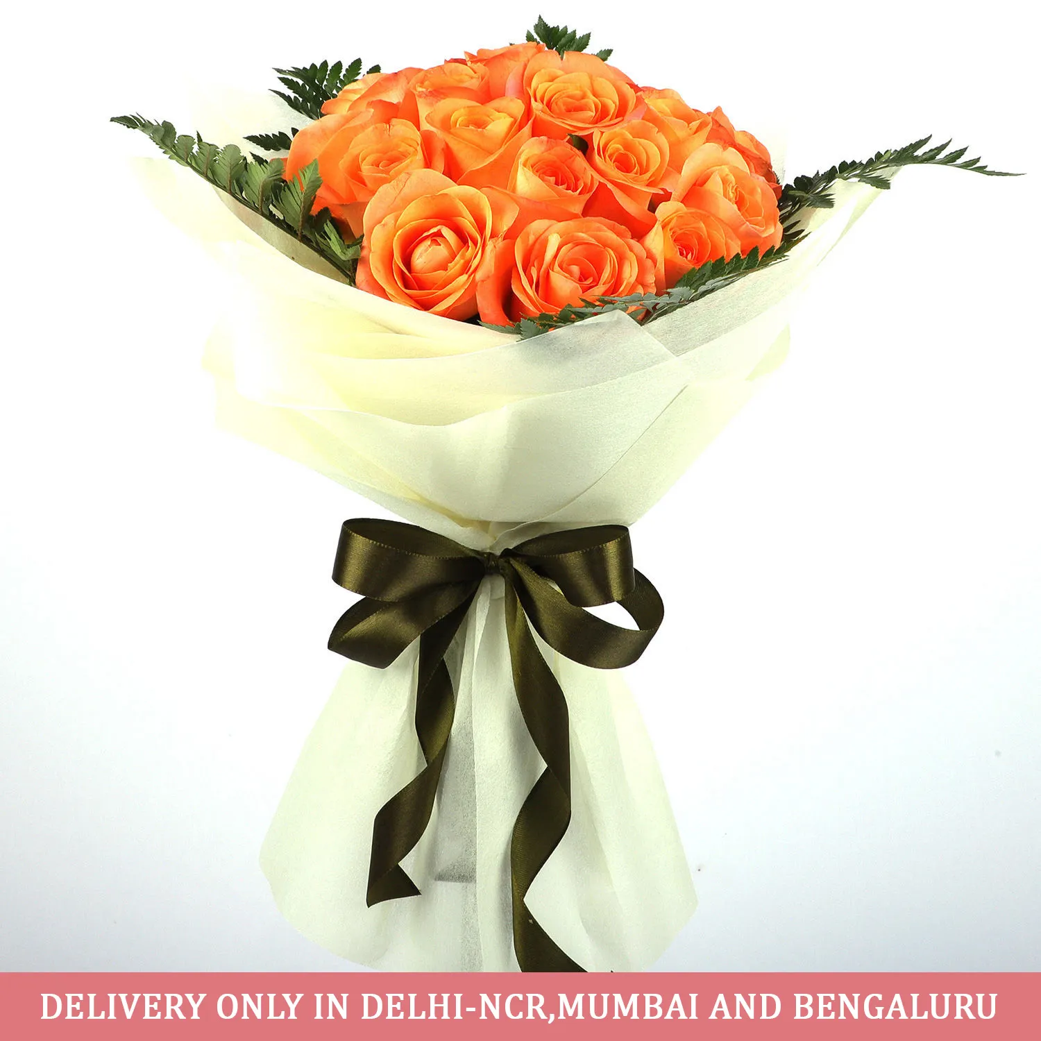 Vibrant Orange Roses Bouquet