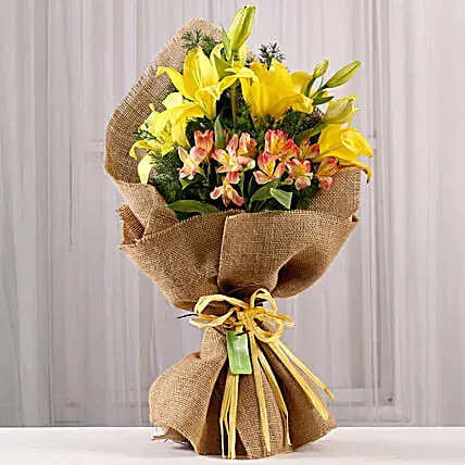 Bright Bouquet of Lilies & Alstroemeria
