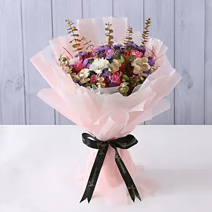 Blissful Carnations & Roses Bouquet Blissful Carnations & Roses Bouquet