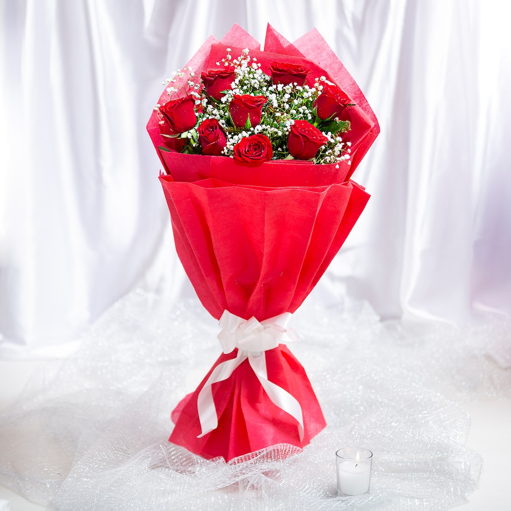 8 Red Roses Bouquet 8 Red Roses Bouquet
