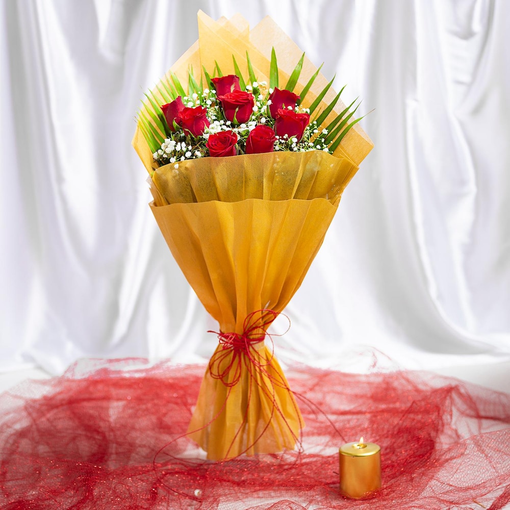 Mystique 8 Red Roses Bouquet