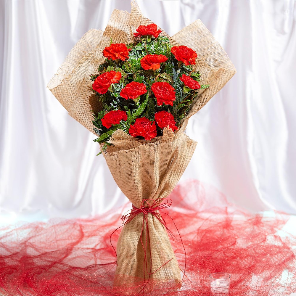 Celestial Carnations Jute Bouquet Celestial Carnations Jute Bouquet