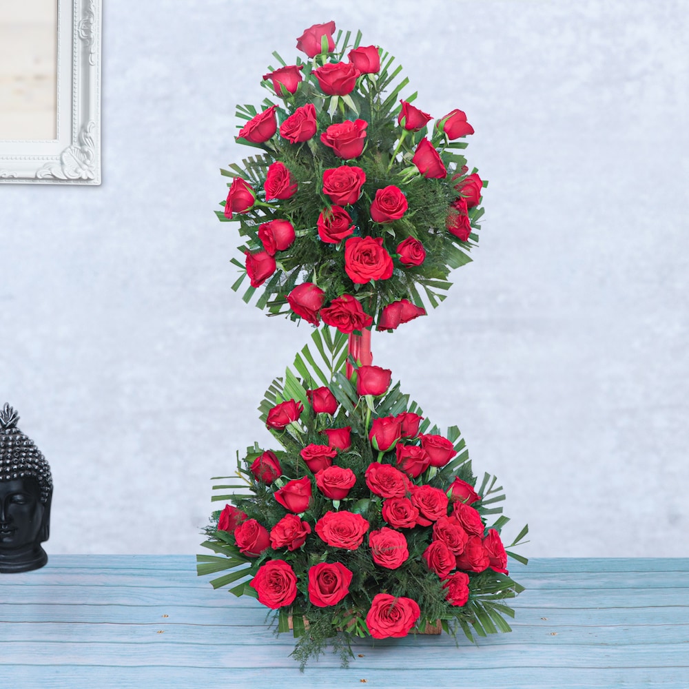 50 Red Roses Premium Arrangement