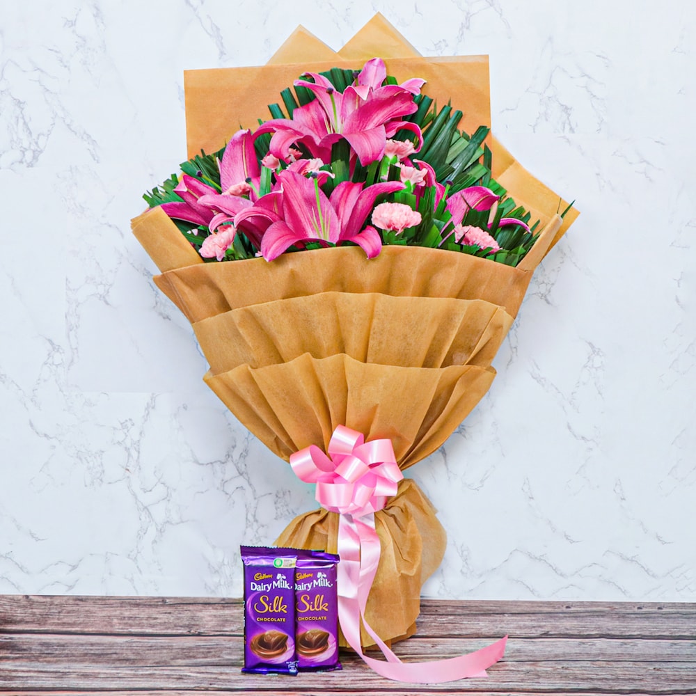 Glamorous Pink Blooms With Silk